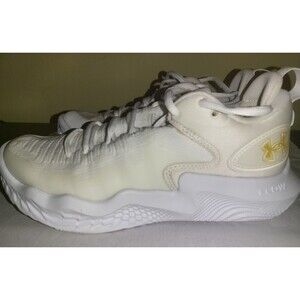 Under Armour Flow Ace Volleyball Shoes Women’s Hi & Low White Beige Gold 8.5